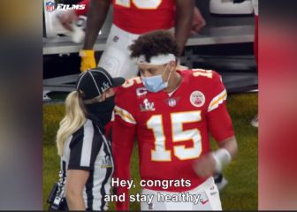 El dialogo y felicitación de Mahomes a Sarah Thomas