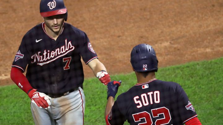 Trea Turner y Juan Soto con los Nationals