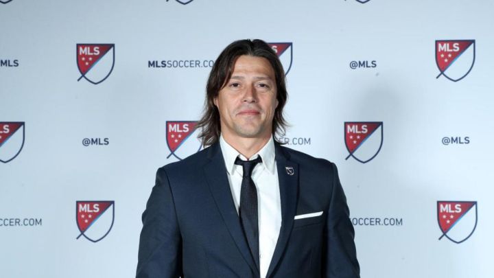 Almeyda durante el MLS Superdraft.