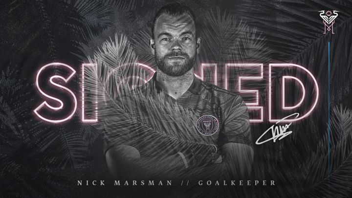 Diseño oficial de Inter Miami para anunciar la contratación de Nick Marsman.