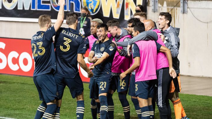 Philadelphia Union festeja su pase a cuartos de final.