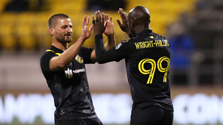 Bradley Wright-Phillips celebra su agónico gol ante Real Estelí.