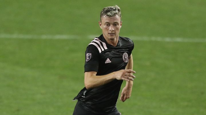 Matías Pellegrini con Inter Miami en juego de MLS en contra de New York Red Bulls en la Red Bull Arena.