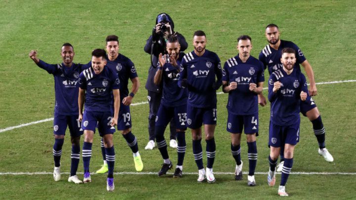 Sporting Kansas City celebrando el triunfo.