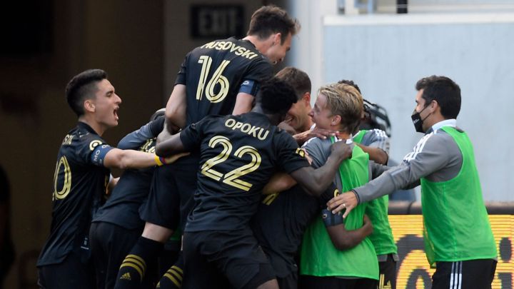 LAFC festejando el segundo gol del partido en contra de Austin FC.