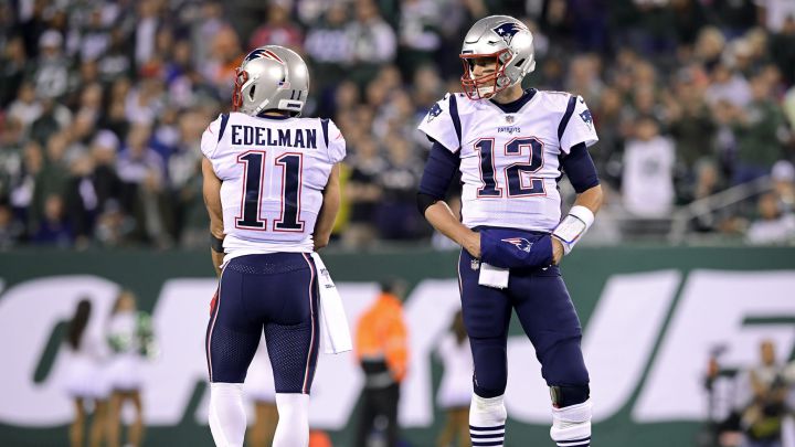 Julian Edelman y Tom Brady con los Patriots