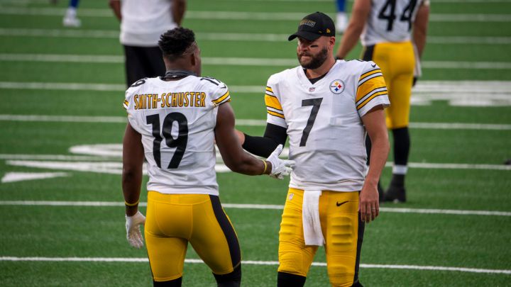 JuJu Smith-Schuster y Ben Roethlisberger