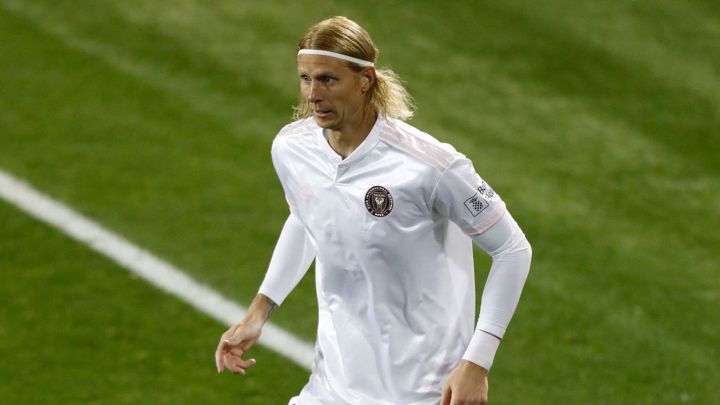 Brek Shea en partido de Inter Miami ante Montréal en la Red Bull Arena.