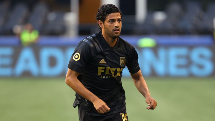 Carlos Vela en jugada con LAFC en la segunda mitad ante Seattle Sounders en el Lumen Field.