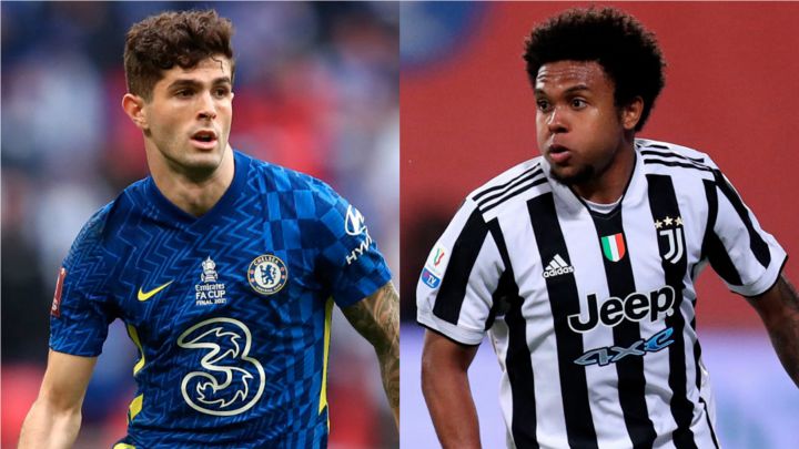 Christian Pulisic y Weston McKennie en finales de copa con Chelsea y Juventus.