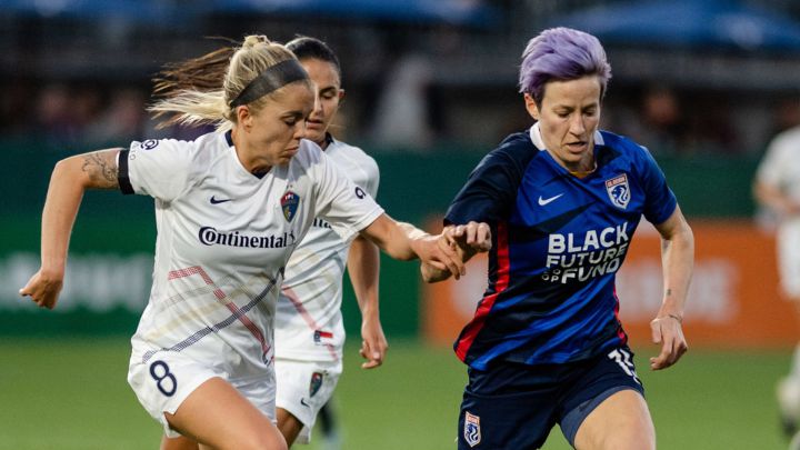 Megan Rapinoe en su primer partido de temporada en la NWSL 2021 ante North Carolina Courage en el Cheney Stadium.