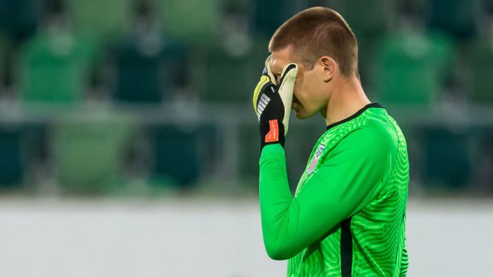 Ethan Horvath reacciona a jugada durante el partido amistoso entre USMNT y Suiza en St. Gallen.