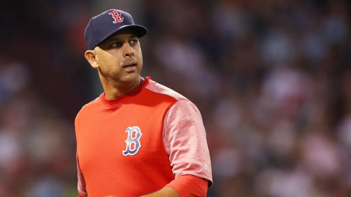 Alex Cora con los Red Sox