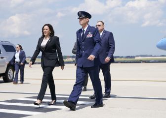 Avión en el que viajaba Kamala Harris sufre problema técnico