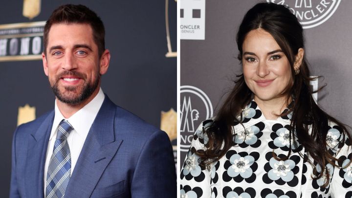La actriz Shailene Woodley y el mariscal de campo Aaron Rodgers