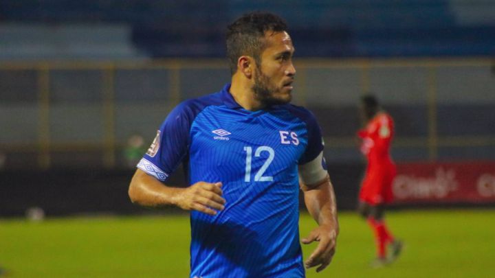 Marvin Monterrosa en encuentro de El Salvador ante St. Kitts y Nevis por parte de la Eliminatoria CONCACAF a Qatar 2022.