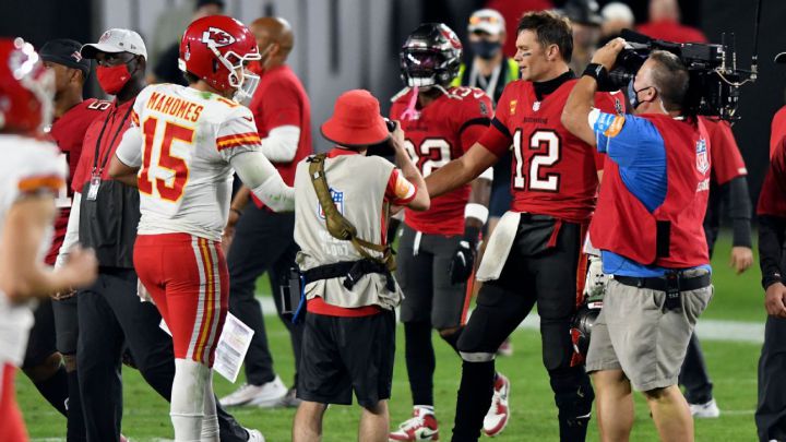 Tom Brady y Patrick Mahomes