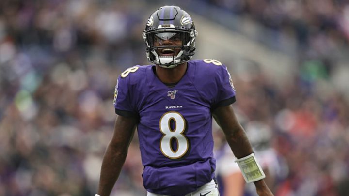 Lamar Jackson con los Ravens