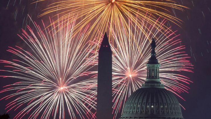 Espectáculo de fuegos artificiales en Washington DC