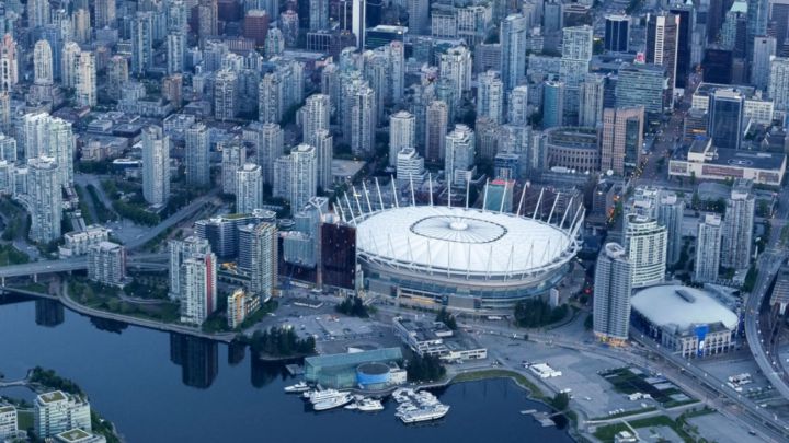 Vista panorámica del B.C. Place de Vancouver.