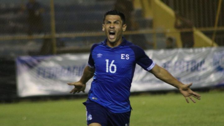 David Rugamas celebrando uno de sus ocho goles en Eliminatoria a Qatar 2022.