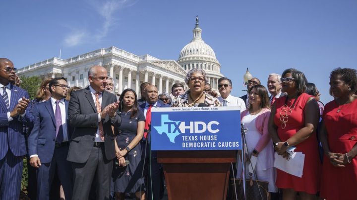 Miembros demócratas de la Cámara de Representantes de Texas en Washington D.C.