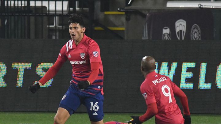 Ricardo Pepi celebra gol ante Portland Timbers en juego de playoffs de la temporada 2020 de la MLS.