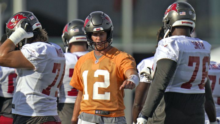 Tom Brady en el training camp de Tampa Bay Buccaneers