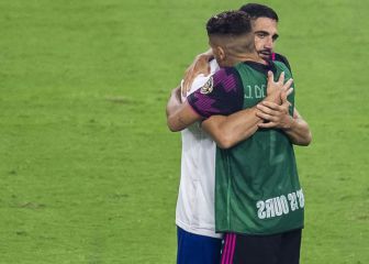 El emotivo encuentro de Lletget con Jona tras la final de Copa Oro
