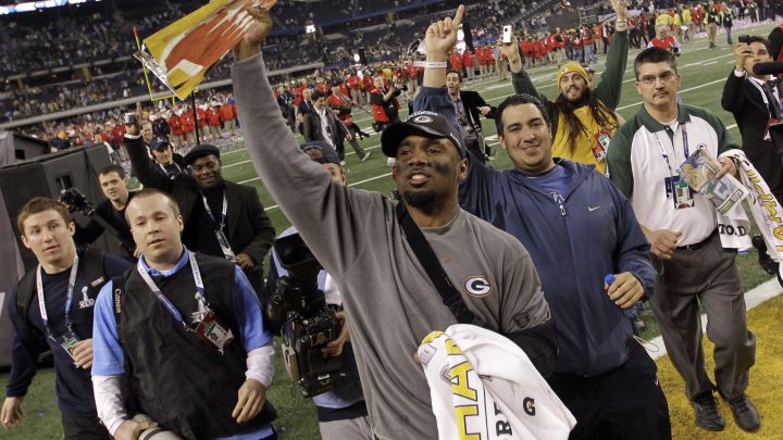 Charles Woodson con los Packers en el Super Bowl XLV