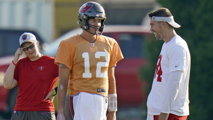 Tom Brady en la práctica de Tampa Bay Buccaneers.