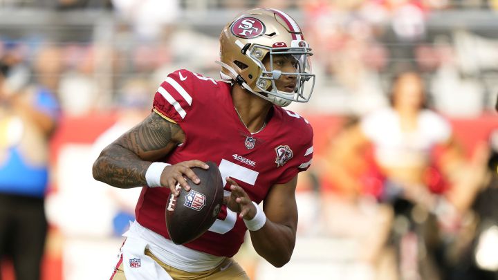 Trey Lance en el partido de pretemporada entre San Francisco 49ers y Kansas City Chiefs.