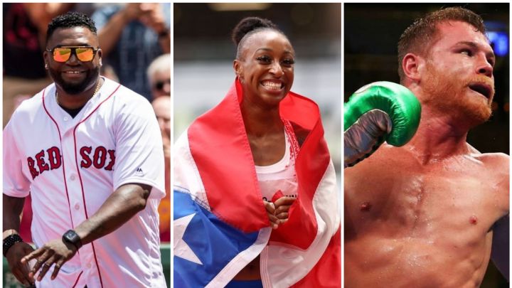 David Ortiz, Jasmine Camacho-Quinn y Saúl Álvarez.