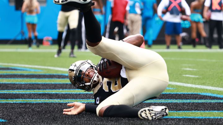 Jameis Winston en la zona de anotación.