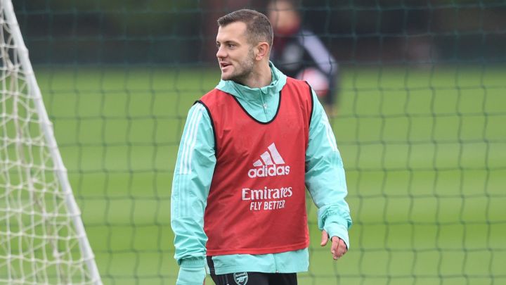 Jack Wilshere en sesión de entrenamiento dentro de las instalaciones del Arsenal.