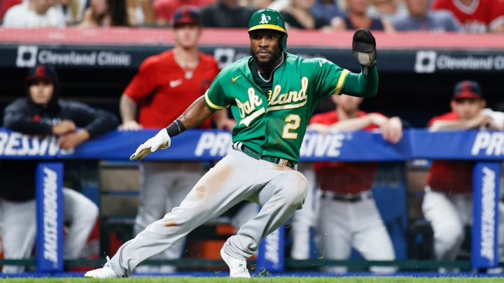 Starling Marte con los Athletics
