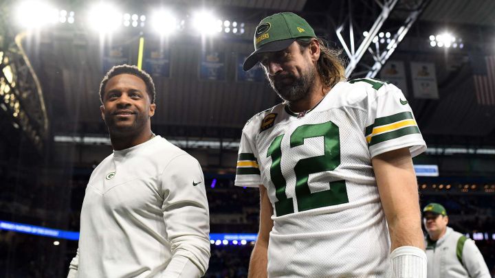 Aaron Rodgers y Randall Cobb con los Packers