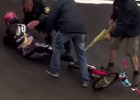 ¡Otra vez! Un empujón sacó de competencia a Pajón