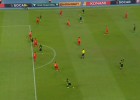 El árbitró anuló a Alcácer un gol legal por fuera de juego