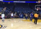 Así entrena Stephen Curry su puntería antes de cada partido