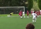 ¡Portero amateur realizó una atajada impresionante!