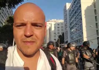 La manifestación en contra de los Juegos desde dentro