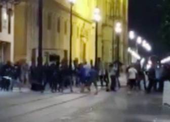 Batalla campal de los seguidores croatas en Sevilla