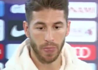 Ramos greets Piqué in the Mixed Zone:
