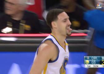 Thompson y un nuevo show: 21 puntos en el primer cuarto