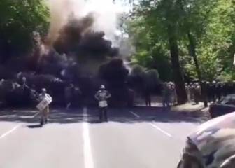El 'ejercito' de Dresden: salvaje puesta en escena de sus hinchas