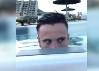 Saúl Ñíguez emula al Mono Burgos en el anuncio de ascenso