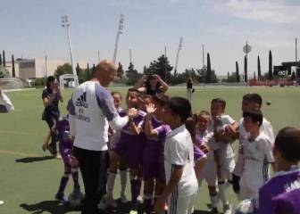 Zidane solidario: entrenó con 20 niños de aldeas infantiles