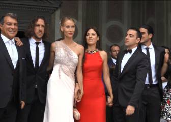 Puyol, Xavi, Eto'o, Laporta... la boda más culé de Víctor Valdés