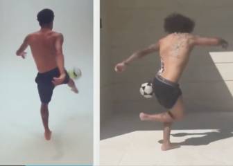Marcelo equal to Neymar skills challenge, nominates Beckham